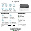 hp laserjet 136w laser monochrome print scan copy with direct Wi-Fi compact design