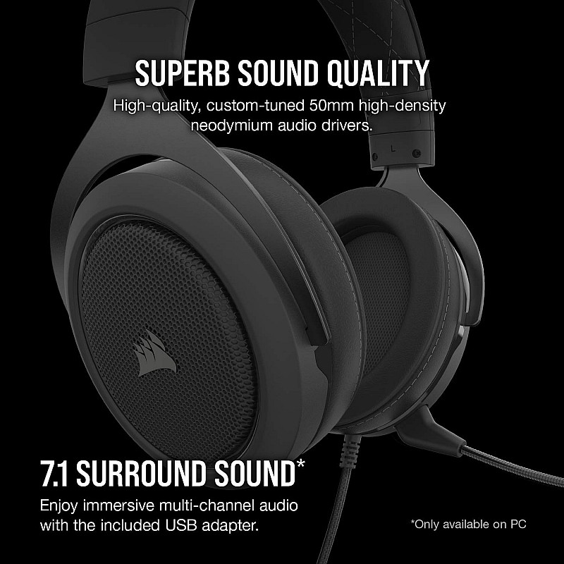 Corsair HS60 PRO Surround Gaming Headset 7.1 Surround Sound Black