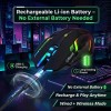 Offbeat RIPJAW 2.4Ghz Rechargeable Wireless Gaming Mouse, Silent Click Buttons Mouse - 7D Buttons, DPI : 1600,2400,3200, Mice for PC/Laptop/Smart TV/Mac(Light Weight)