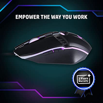 HP M270 Gaming Mouse with Backlit, 7 Buttons, 4-Speed Customizable 2400 DPI HP M270 Gaming Mouse with Backlit, 7 Buttons, 4-Speed Customizable 2400 DPI