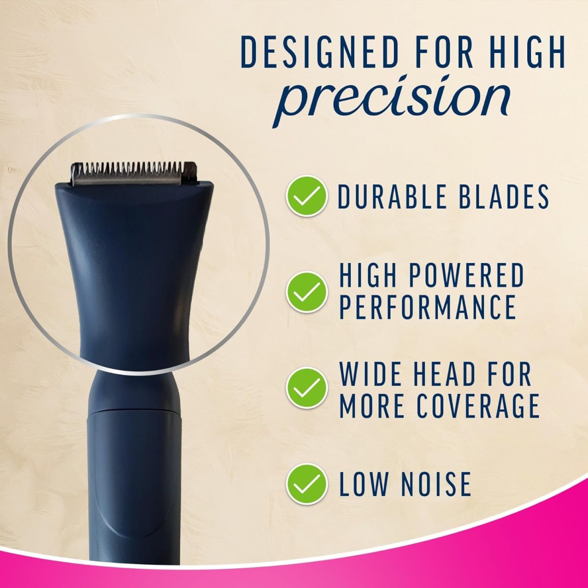 Veet Expert All-In-One Facial and Body Grooming Women’s Trimmer 60 min Runtime 5 Length Settings Grey