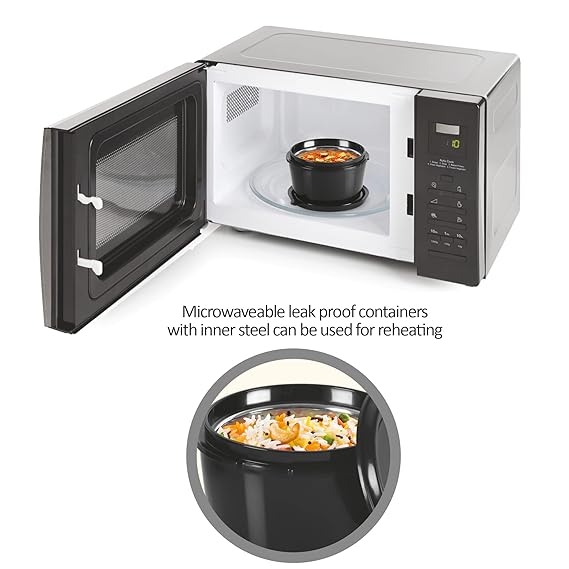 Milton Pro Lunch Tiffin 3 Microwave Safe Inner Steel Containers Milton Pro Lunch Tiffin 3 Microwave Safe Inner Steel Containers