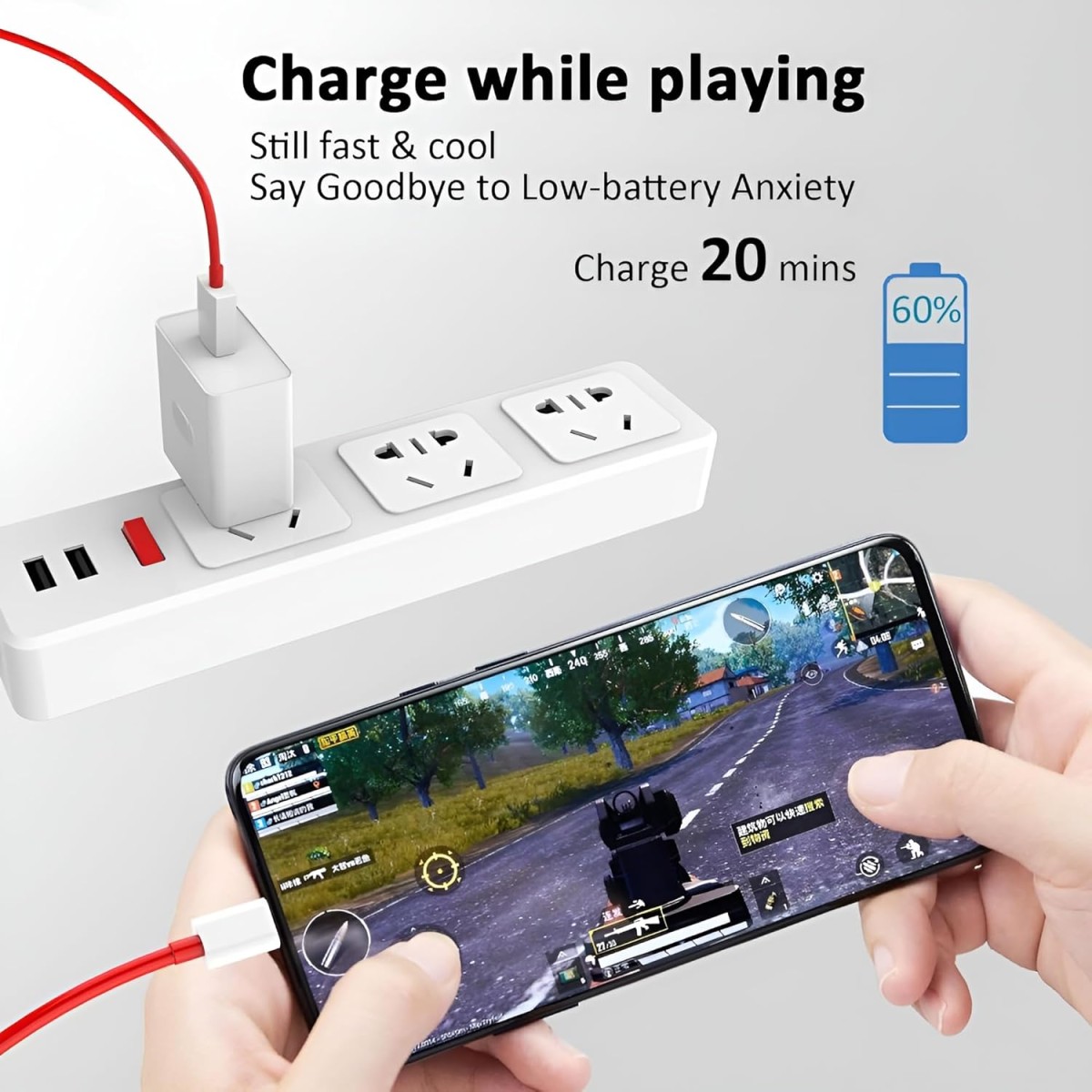 OnePlus SUPERVOOC 80W Power Adapter SuperVOOC Wall Charger for Mobile (White)