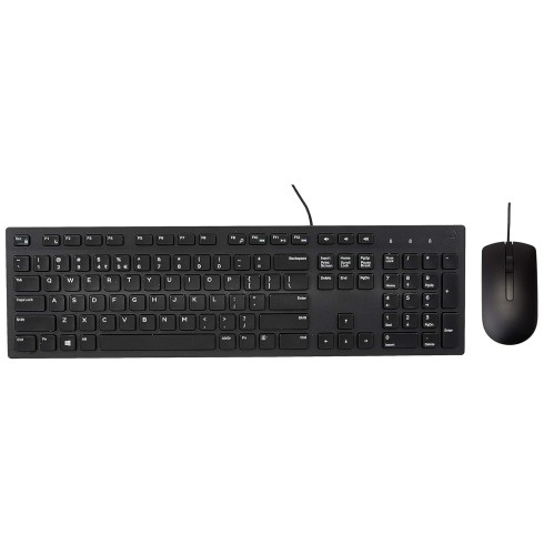 Dell USB Wired Keyboard and Mouse Set (Black) KB216+MS116