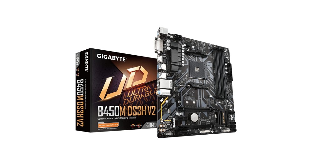 GIGABYTE AMD B450M DS3H V2 Ultra Durable Motherboard with Digital