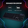 HP K300 Backlit Membrane Wired Gaming Keyboard with Mixed Color Lighting, 4 LED Indicators