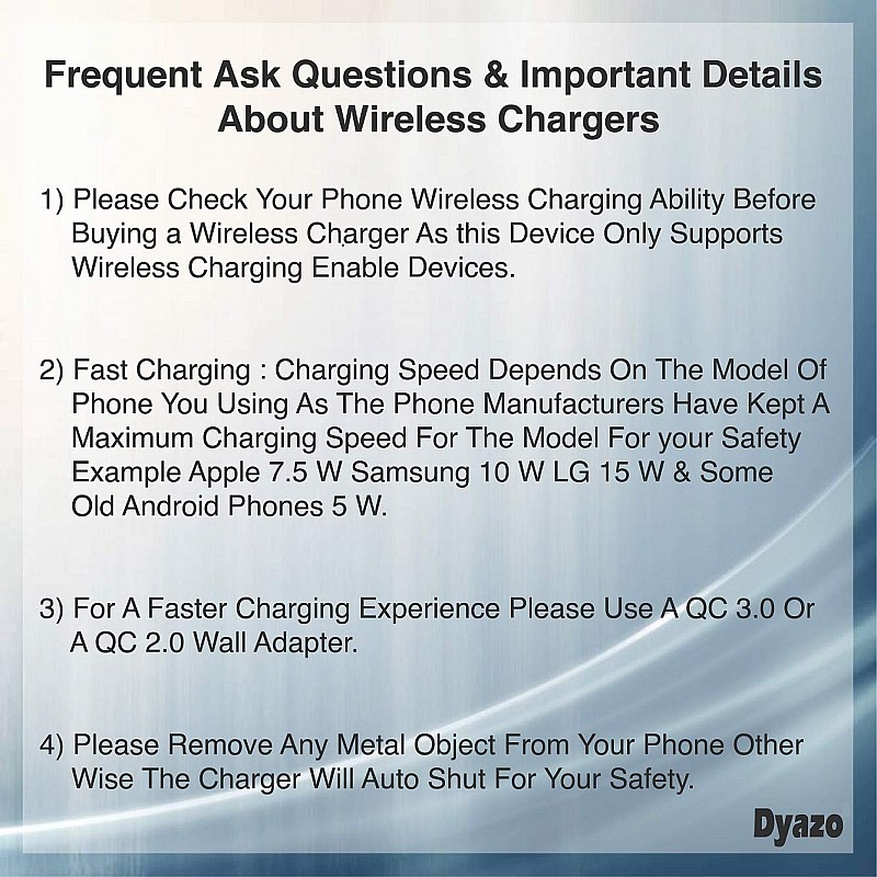 Dyazo 15 W / 10 W / 7.5 W W 3 Coil Qi Certified Wireless Charging Stand/Charging Pad Compatible with Samsung Galaxy Note 10