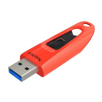 SanDisk Ultra USB 3.0 Flash Drive, CZ48 32GB, USB3.0, Stylish Sleek Design, Red