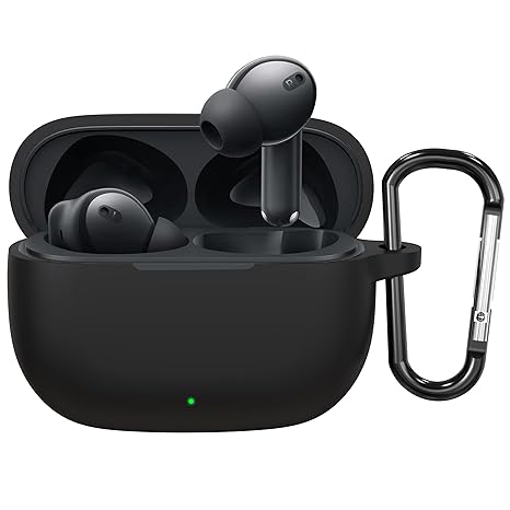 Sounce Earphone Case Cover Compatible for Realme Buds T310 & T300,Soft Silicone Case Cover, Full Protection Shockproof Case Cover black