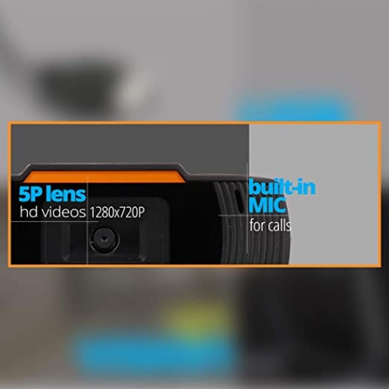 Zebronics Zeb-Crisp Pro Web Camera (HD) with 5P Lens Built-in Microphone