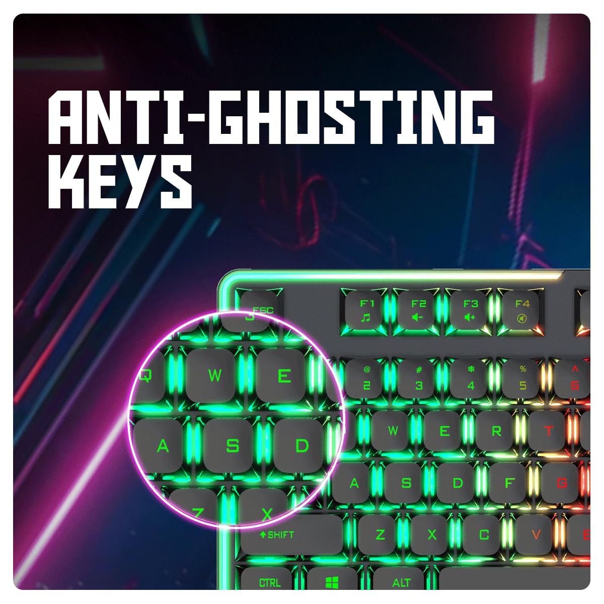 Cosmic Byte CB-GK-20 Styx TKL Membrane Gaming Keyboard with Rainbow LED (Black)