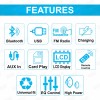 ‎SOUNDFIRE SOUND FIRE SF-009 (RED) Bluetooth USB SD AUX FM MP3 Car Stereo
