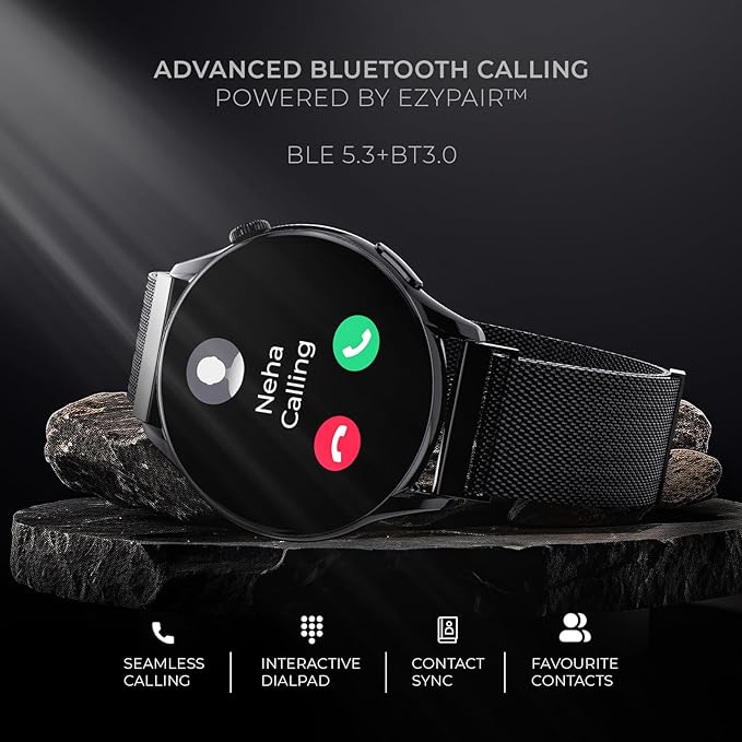 beatXP Evoke 1.43 Super Retina AMOLED Display Bluetooth Calling Smart Watch, 466 * 466px, 1000 Nits, 60Hz Refresh Rate, 100+ Sports Modes beatXP Evoke 1.43 Super Retina AMOLED Display Bluetooth Calling Smart Watch, 466 * 466px, 1000 Nits, 60Hz Refresh Rate, 100+ Sports Modes