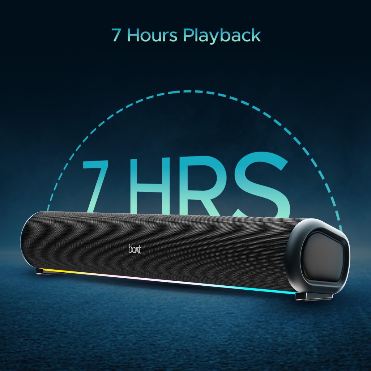 boAt Aavante Bar 950,Stream Free Music on JioSaavn, Dual Passive Radiators,7H Battery 40 W Bluetooth Soundbar (Premium Black, 2.0 Channel)
