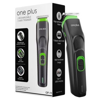 one plus OP 11 Cordless Professional Hair Trimmer Titanium coated blade waterproof Trimmer 120 min Runtime 12 Length Settings