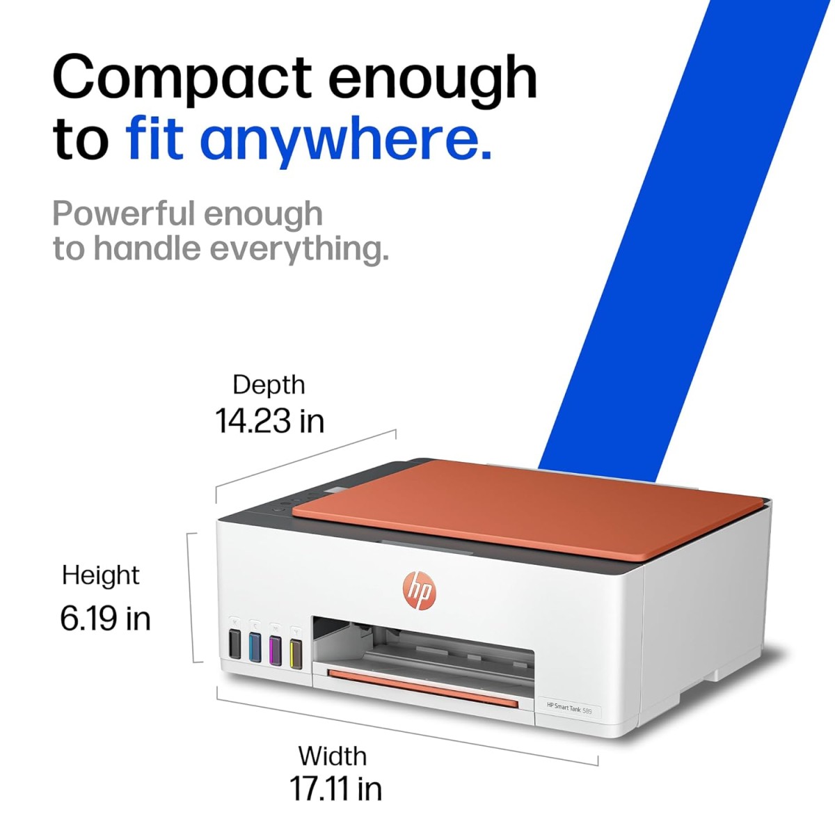 HP Smart Tank 589 All-in-One WiFi Colour Printer – 30 ppm Speed, High Capacity Ink Tank, Wireless, Ideal for Home & Office Printing