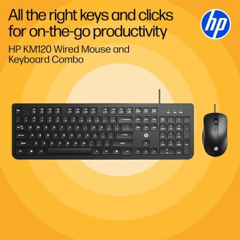 HP KM120 Wired Mouse and Keyboard Combo (AB3D0AA) HP KM120 Wired Mouse and Keyboard Combo (AB3D0AA)