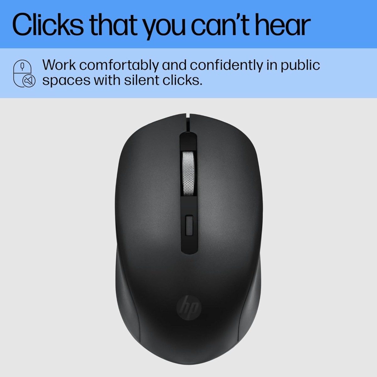 HP S1000 Mouse, 1600 DPI, 2.4Ghz Wireless Connection, Symmetrical Design for Smooth Scrolls, Black (7YA12PA) HP S1000 Mouse, 1600 DPI, 2.4Ghz Wireless Connection, Symmetrical Design for Smooth Scrolls, Black (7YA12PA)