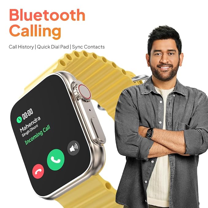 Fire-Boltt Supernova- 45.2mm AMOLED Display, 500 NITS Brightness, 368 * 448 px Resolution, Bluetooth Calling, 123 Sports Modes, Voice Assistant, Inbuilt Games