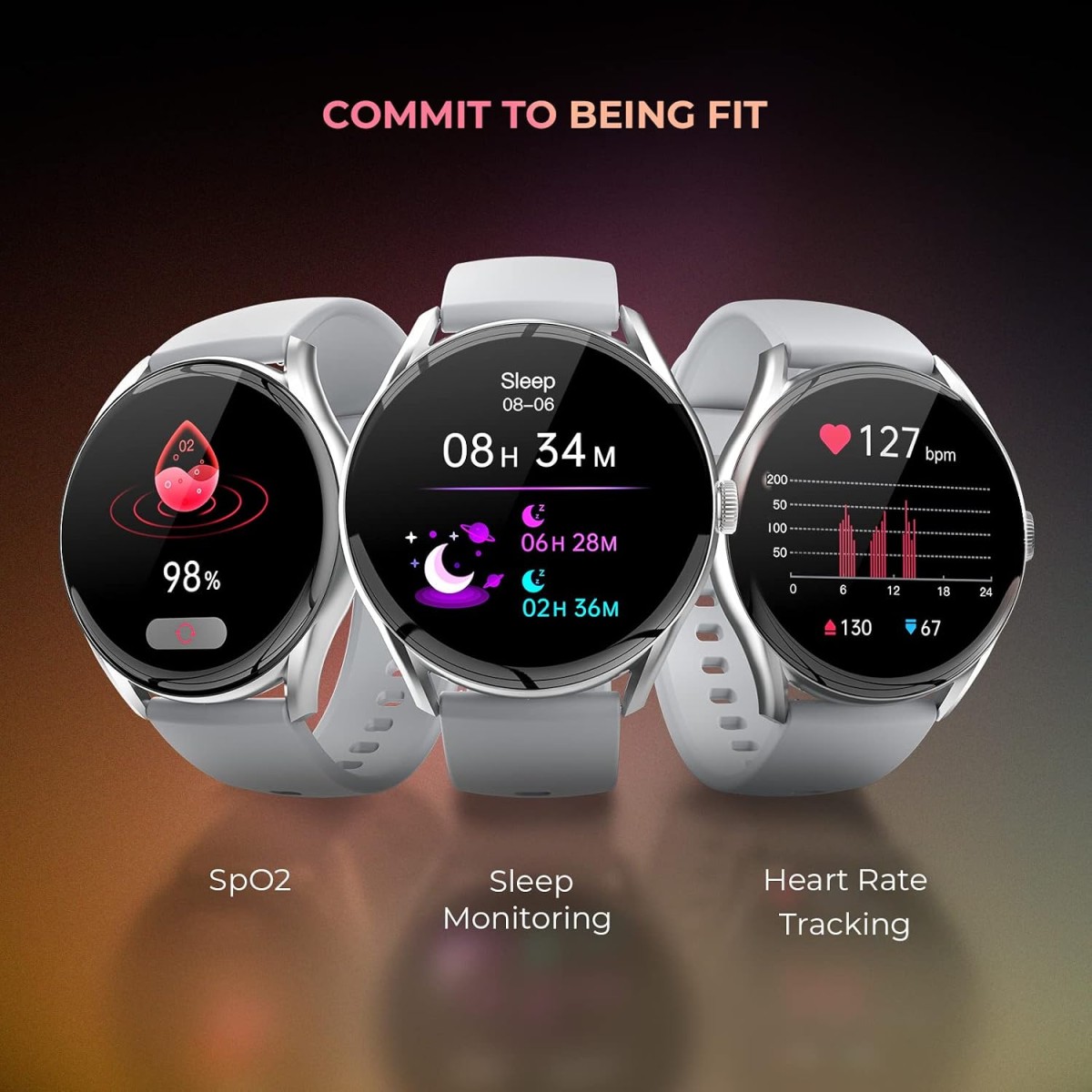 beatXP Vega with 1.43Round AMOLED & 1000 Nits BrightDisplay, BT Calling, IP68 Smartwatch (Electric Black Strap, 1.43) BXIO2004
