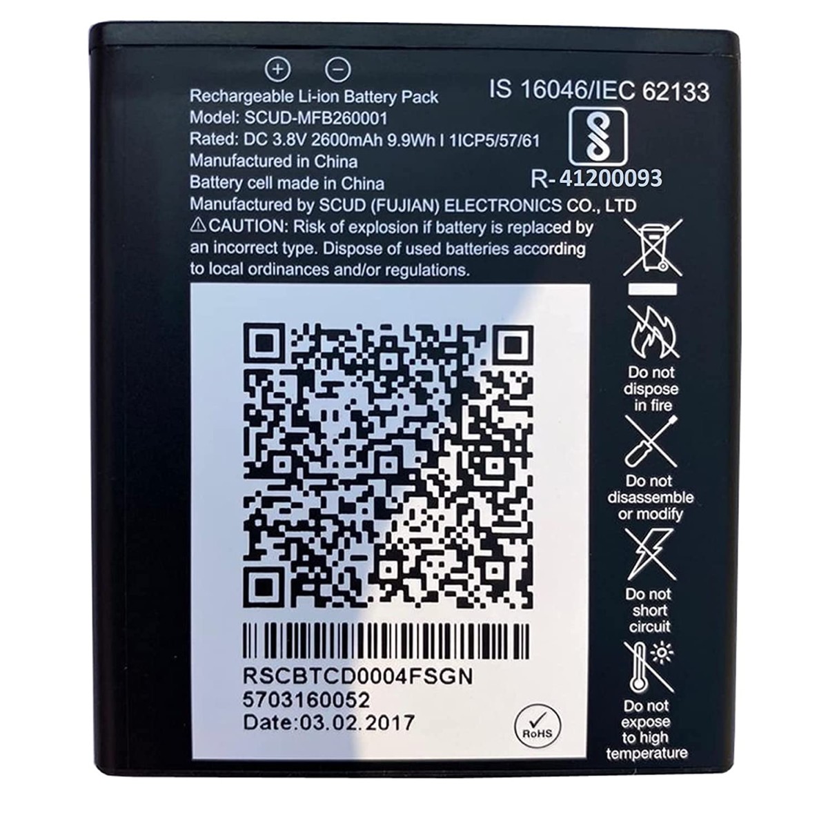 Jio SCUD-MFB260001 for Jiofi3 Jiofi 3 4G Jio WiFi Wireless Router 2600mAh Battery