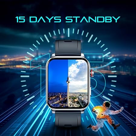 itel ICON-3 Smartwatch with Single chip BT Calling, 2.01" AMOLED Display, 500 Nits Brightness, Functional Crown, IP67 Waterproof
