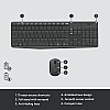 Logitech MK235 Wireless Keyboard and Mouse Combo for Windows, 2.4 GHz Wireless with Nano USB-Receiver