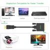 UVOOI DisplayPort to DVI Cable 10ft (DP to DVI-D Cable) Compatible with PC, Laptop, HDTV, Projector, Monitor, More- Gold-Plated