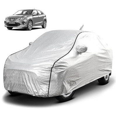 Flipkart SmartBuy Car Cover For Maruti Suzuki Baleno (With Mirror Pockets) (Silver)