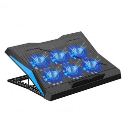 Dyazo Laptop Riser Stand & Superfast Cooling Pad with Adjustable Height & 6 Mute Fans for Silent Cooling 