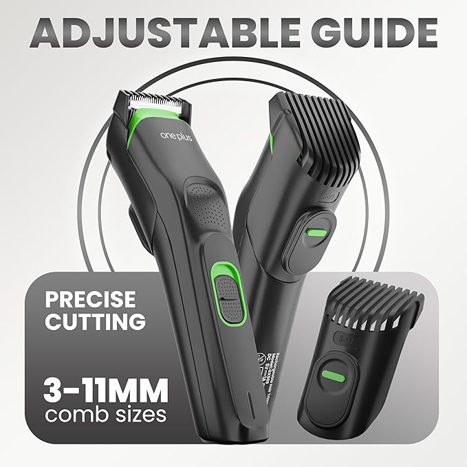 one plus OP 11 Cordless Professional Hair Trimmer Titanium coated blade waterproof Trimmer 120 min Runtime 12 Length Settings
