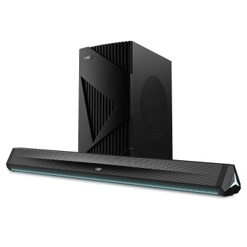 boAt Aavante Bar Chord with Wireless Subwoofer and Dynamic LEDs 160 W Bluetooth Soundbar BLACK