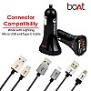 boAt Dual Port Rapid Car Charger Qualcomm Certified with Quick Charge 3.0+Free Micro USB Cable-Black