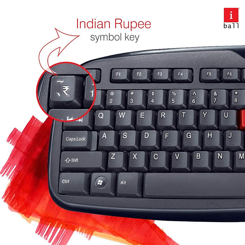 iBall Wintop Soft Key Keyboard and Mouse Combo with Water Resistant Design, Black-