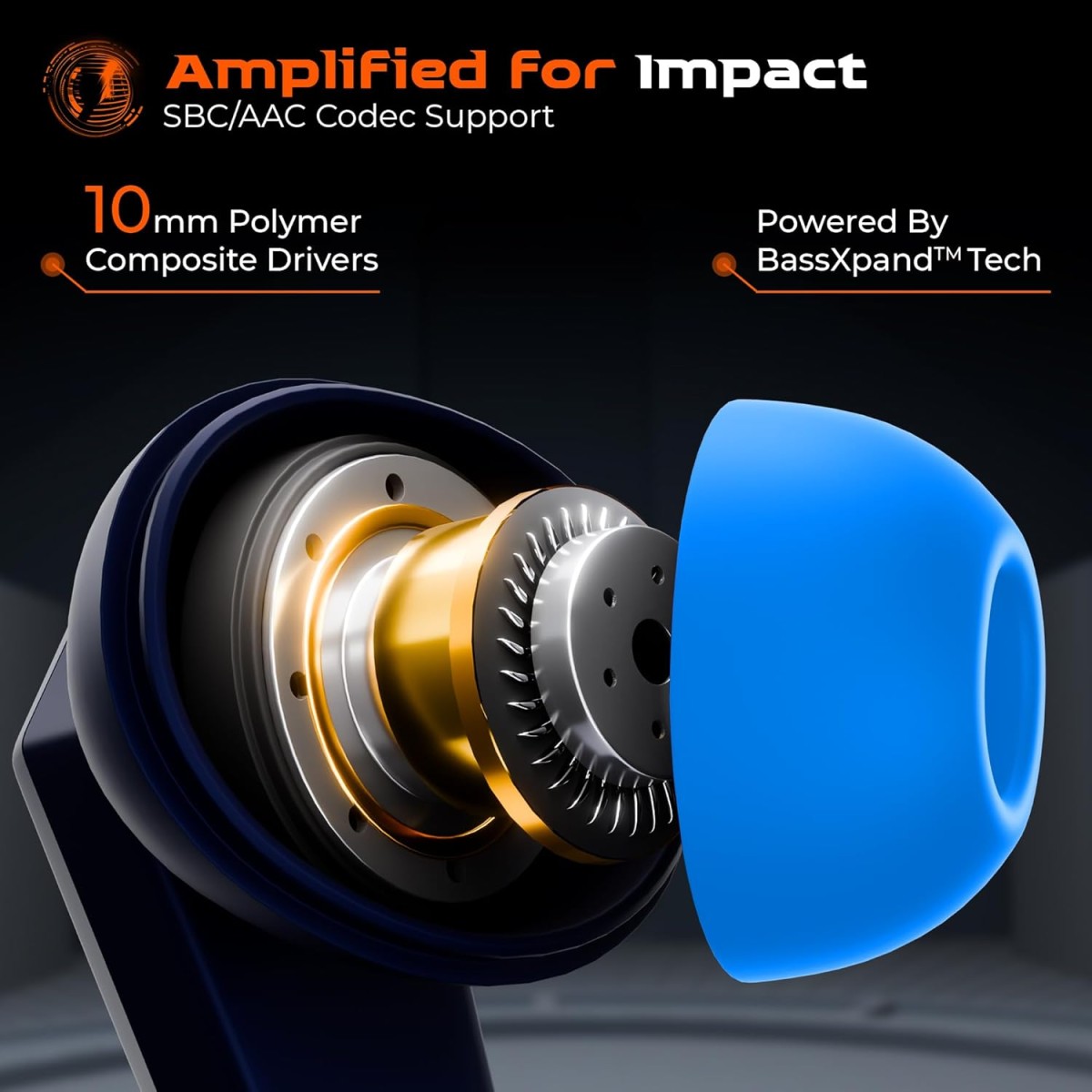 TRIGGR Kraken X1 with Battery Display, 40ms Latency, Quad Mic ENC, 40 Hr, v5.3 Bluetooth