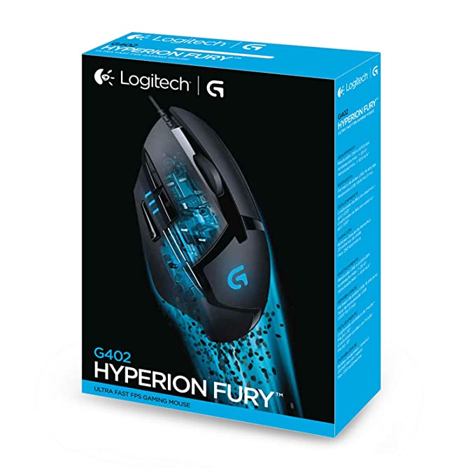 Logitech G402 Hyperion Fury Wired Gaming Mouse, 4,000 DPI, Lightweight, 8 Programmable Buttons Black Logitech G402 Hyperion Fury Wired Gaming Mouse, 4,000 DPI, Lightweight, 8 Programmable Buttons Black