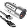 Bergmann 27 W Qualcomm 3.0 Turbo Car Charger (Black, Silver, With USB Cable)