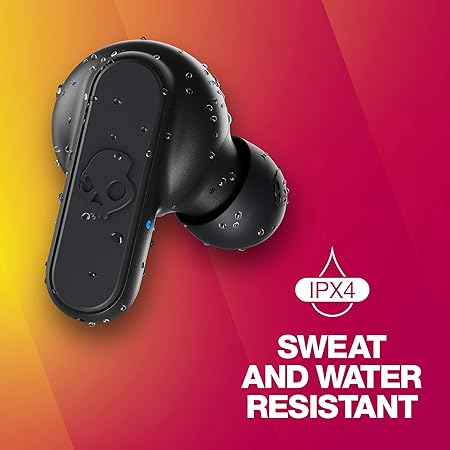 Skullcandy Dime True Wireless in-Ear Bluetooth Earbuds with Charging Case and Microphone, IPX4 Water & Dust Resistant