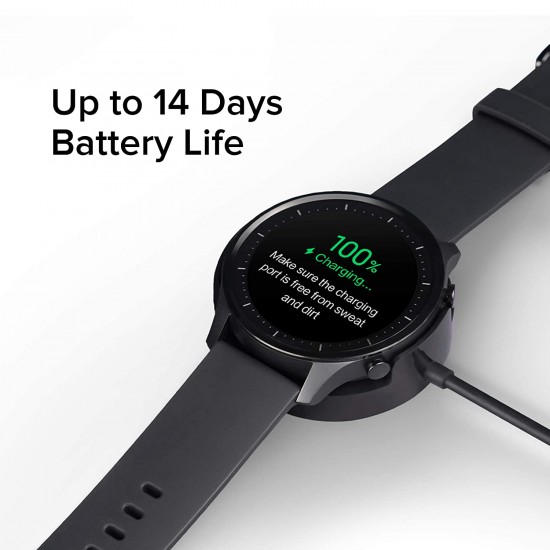 Mi Watch Revolve (Chrome Silver)– Steel Frame, 1.39” AMOLED Display, 14 Days Battery, Heart Rate, Stress and Sleep Monitoring, 110+ Watch Faces