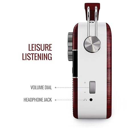 Saregama Carvaan Hindi - Portable Music Player with 5000 Preloaded Songs, FM/BT/AUX (Cherrywood Red)