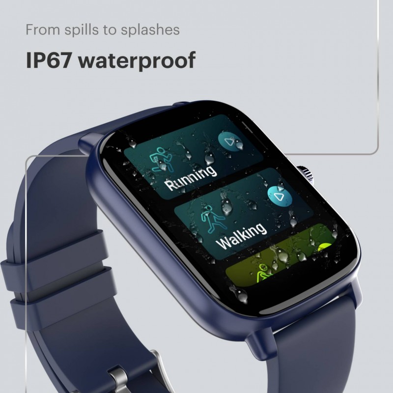 Noise Icon Buzz 1.69" Display with Bluetooth Calling Built-In Games Voice Assistant Smartwatch Blue Strap Regular (unbox)