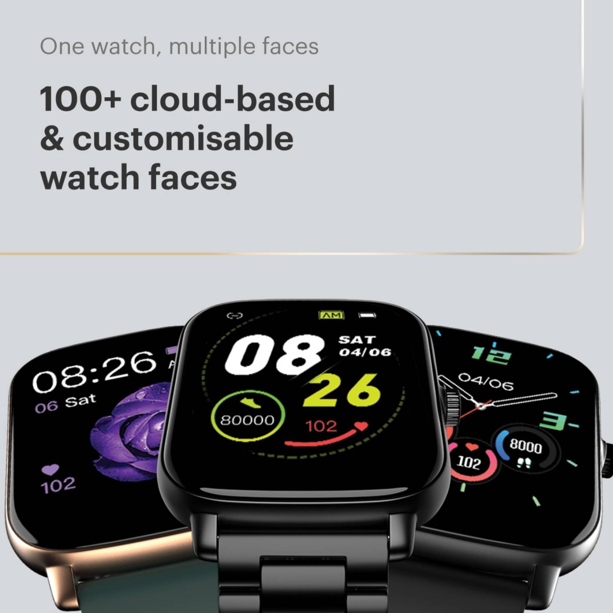 Noise Icon Buzz 1.69" Display with Bluetooth Calling Built-In Games Voice Assistant Smartwatch Blue Strap Regular (unbox)