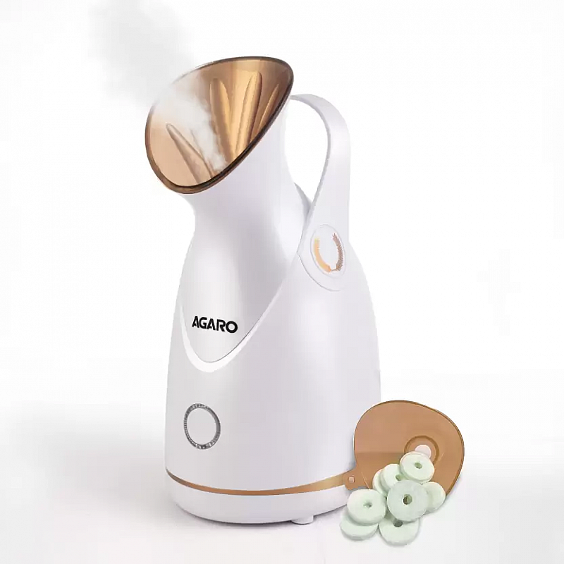 AGARO FS2117 Facial Steamer With Nano Ionic Hot Steaming Technology, 100ML Water Tank Rose Gold