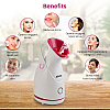 AGARO FS2117 Facial Steamer With Nano Ionic Hot Steaming Technology, 100ML Water Tank Pink