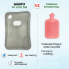 AGARO HB371 Electric Hot Water Bag, 6 Layer PVC Fabric, Double Insulation System, Fast Heating, For Pain Relief,Grey