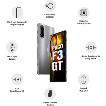 Poco F3 GT (Gunmetal Silver 8 GB RAM 256 GB Storage Refurbished