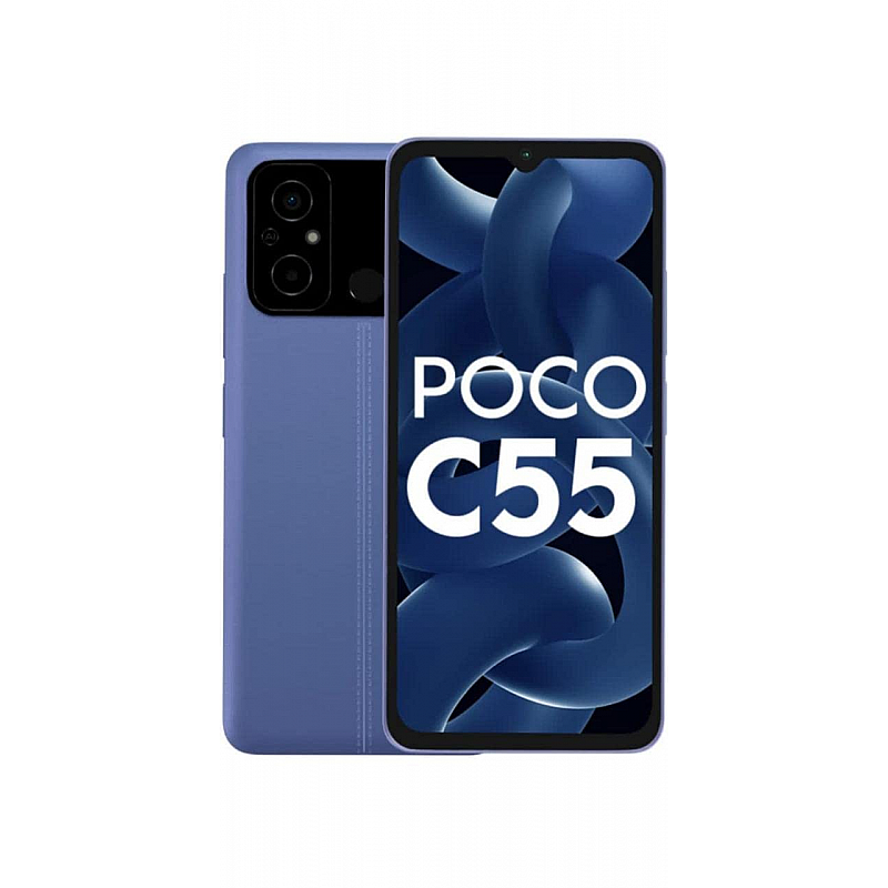 POCO C55 (Cool Blue, 6GB RAM, 128GB Storage) Refurbished