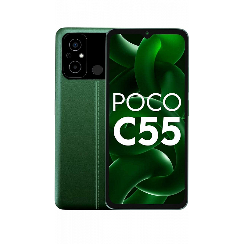 POCO C55 (Forest Green, 4GB RAM, 64GB Storage) Refurbished