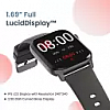 Ambrane Flex 1.69inch Lucid display and SPO2 Smartwatch Black Strap