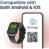 Ambrane Flex 1.69inch Lucid display and SPO2 Smartwatch Black Strap